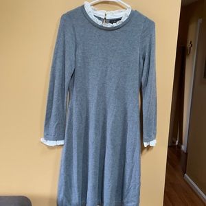 TAHARI Gray with Merino Wool Dress Size Small
